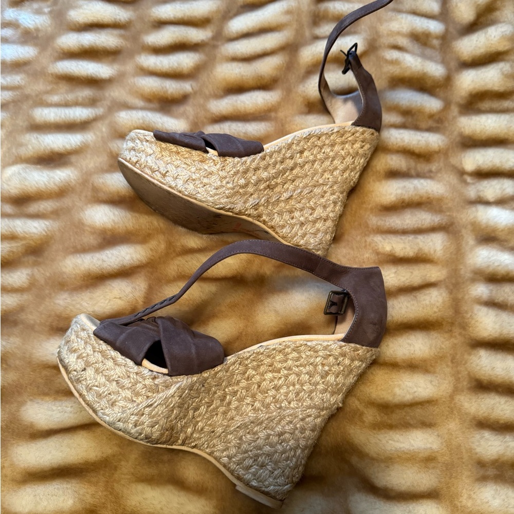Vintage Michael Kors Brown Wedge Sandals - Picture 2 of 7